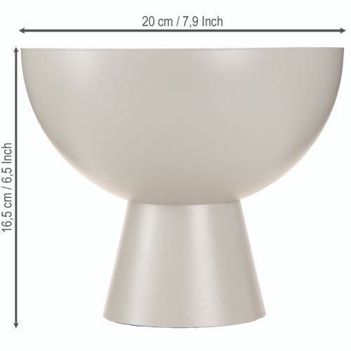 Artikel Moderne planteskål metal dekorativ trofæ grå Ø20cm H16,5cm