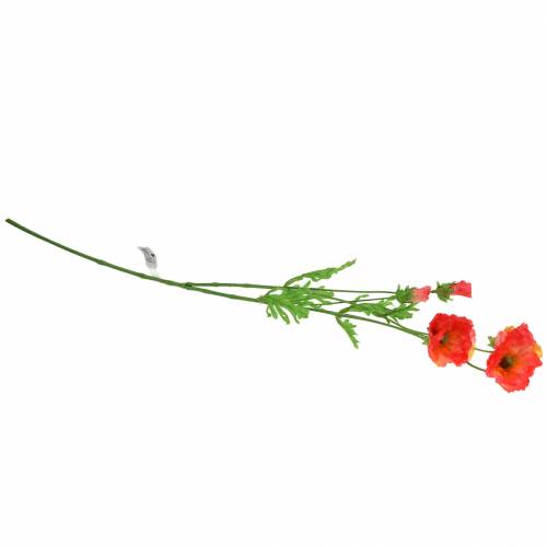 Floristik24 Kunstig valmuerosa, gul valmuesilkeblomst 67cm