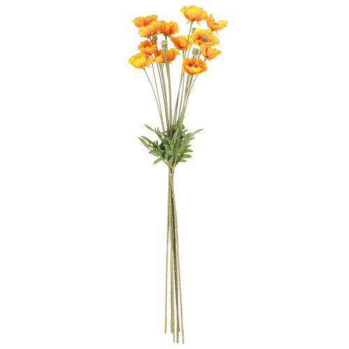 Artikel Valmue dekoration kunstig blomsterbuket orange 78cm 6stk