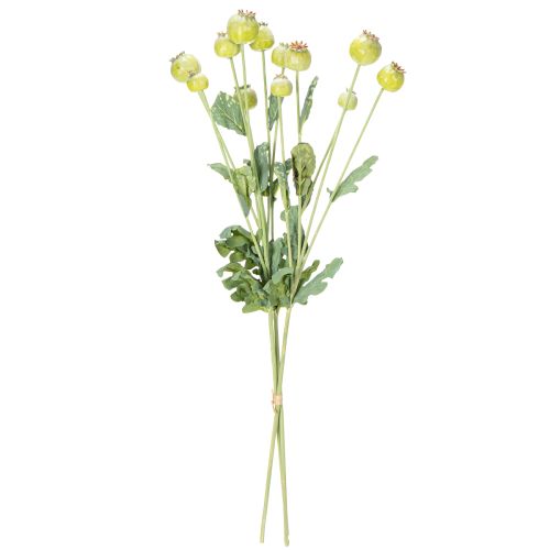 Artikel Kunstig valmuedekorationsbuket, realistiske blomster til boligtilbehør, 61 cm, 3 stk.