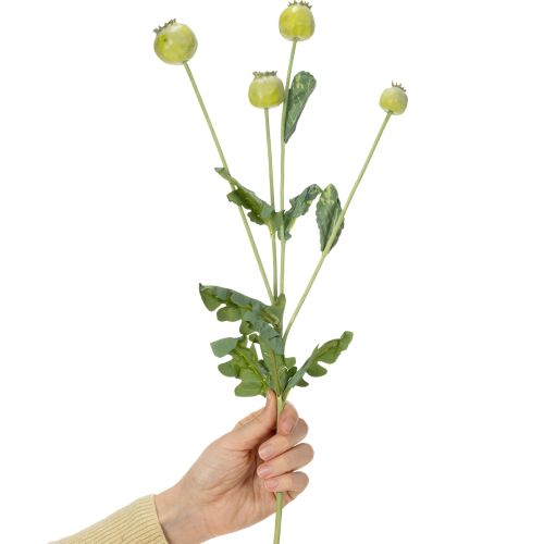 Artikel Kunstig valmuedekorationsbuket, realistiske blomster til boligtilbehør, 61 cm, 3 stk.