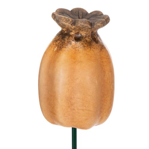 Artikel Havepæl valmuefrøkapsel - dekorativt højdepunkt til havedekoration og gør-det-selv-projekter - 41 cm, 4 stk.