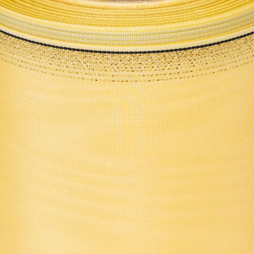 Artikel Moiré kransbånd, gul med guldkant, 125 mm x 25 m - Højkvalitets sørgebånd, dekorativt bånd, sløjfebånd