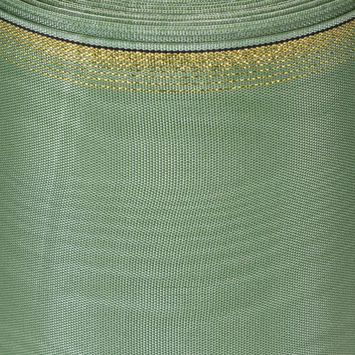 Artikel Moiré kransbånd salviegrøn med guldkant, 150 mm x 25 m, dekorativt bånd til blomster og kranse