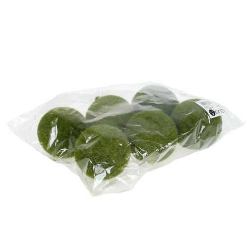 Floristik24 Moskugle Ø8cm grøn 6stk