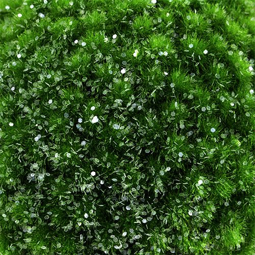 Floristik24 Moskugle grøn med glimmer Ø15cm