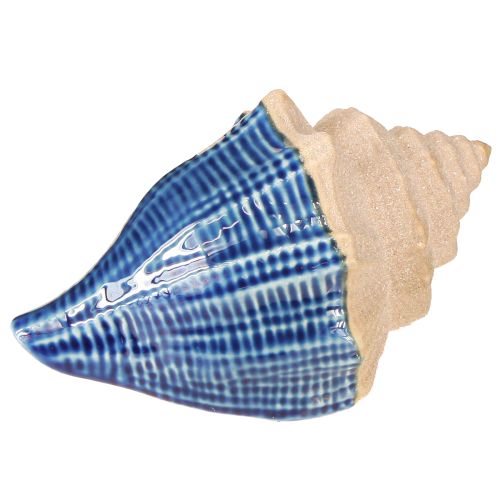 Floristik24 Skaldekoration Maritim Keramik Blå Beige 16,5×11×9,5cm 2 stk.
