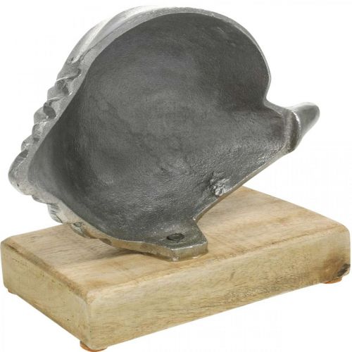 Artikel Skal lavet af metal, maritim dekoration til at placere sølv, naturlige farver H15cm B18,5cm
