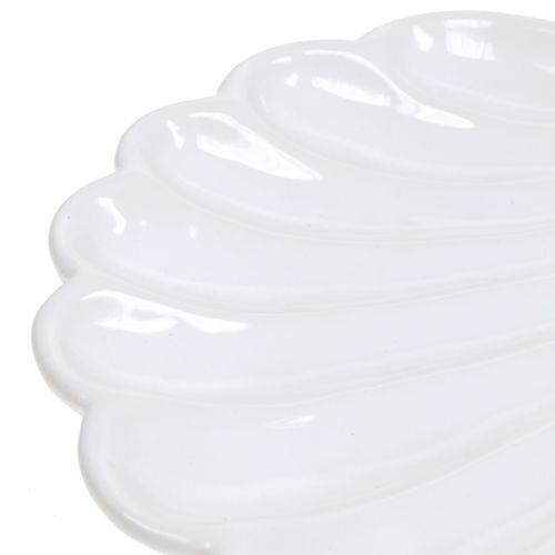 Floristik24 Dekorativ shell shell hvid 15cm x 16cm 3stk