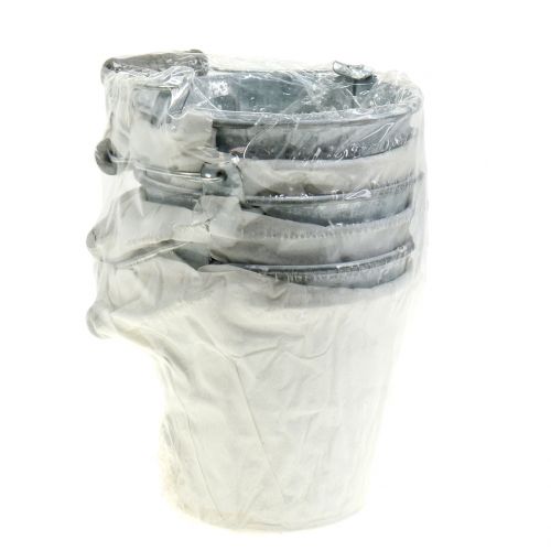 Floristik24 Zinkspand med fletningsmønster grå, hvidvasket Ø10cm H9cm 6stk