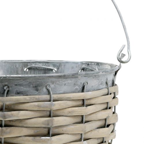 Floristik24 Zinkspand med kurv Ø18cm H17cm