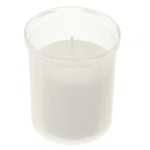 Floristik24 Refill lys til gravlys hvid 22h H6,5cm 15stk