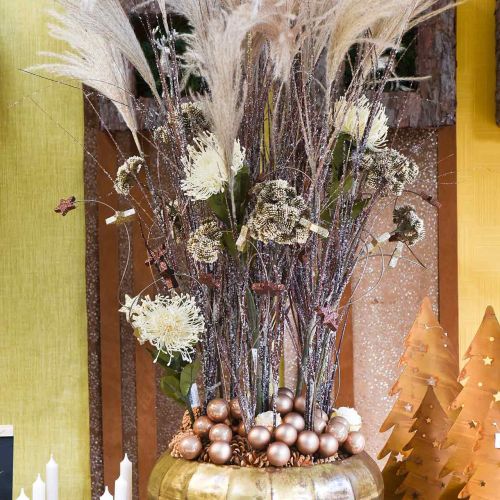 Artikel Nålepude kunstige blomster eksotiske protea leucospermum creme 73cm 3stk