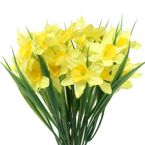 Floristik24 Narcissus gul 27cm 12stk borddekoration
