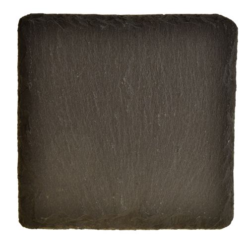 Artikel Naturskiferplade firkantede bordskånere sorte 10×10cm 6 stk