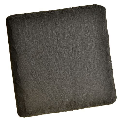 Floristik24 Naturskiferplade firkantede bordskånere sorte 10×10cm 6 stk