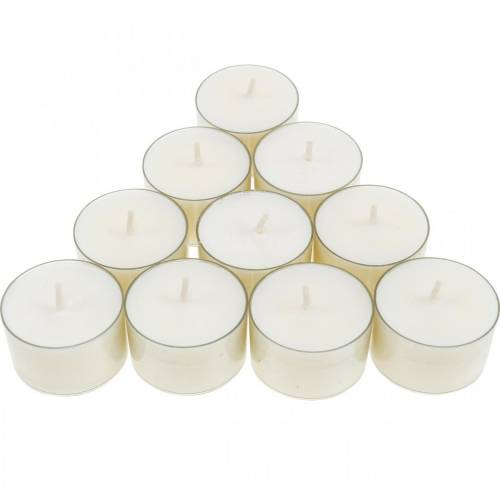 Floristik24 PURE Nature Lights Fyrfadslys Rapsvoks Naturlig Brændetid 7 Timer 18 stk.