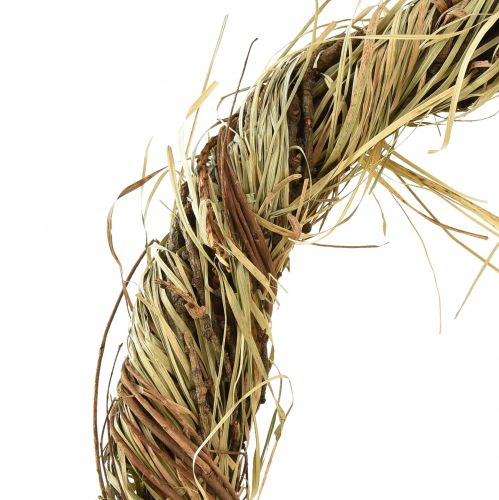 Artikel Naturkrans vinranker med hø dekorativ krans Ø29cm 2stk