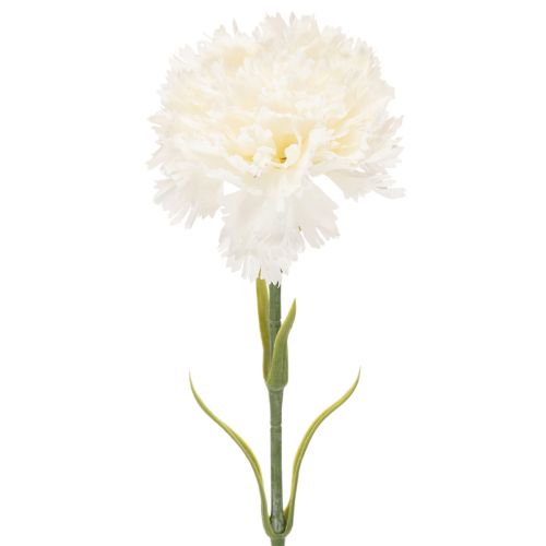 Kunstig nellikeblomst med stilk til buketter og kranse, 56 cm, 8 stk.
