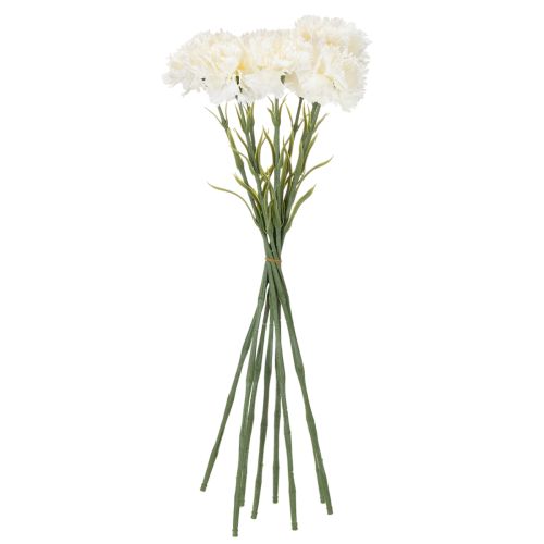 Kunstig nellikeblomst med stilk til buketter og kranse, 56 cm, 8 stk. | Floristik24.dk