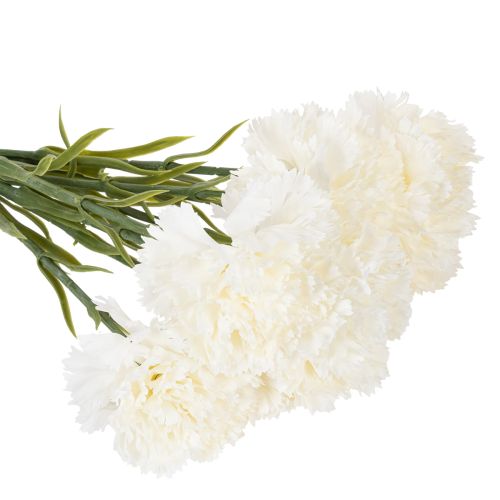 Kunstig nellikeblomst med stilk til buketter og kranse, 56 cm, 8 stk. | Floristik24.dk
