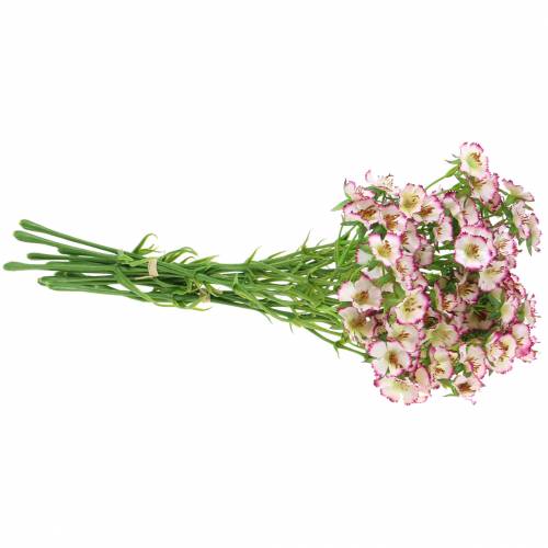 Floristik24 Flok nelliker hvid, lilla 34cm