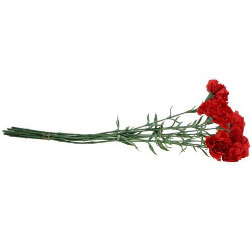 Floristik24 Nelliker kunstig rød 67 cm 9stk