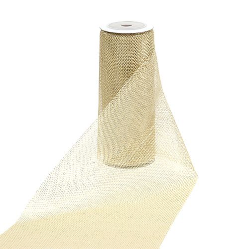 Floristik24 Net stof guld med glitter 15cm 5m