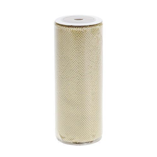 Floristik24 Net stof guld med glitter 15cm 5m