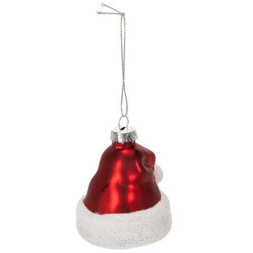 Julekugle julehue glas 8 cm 6 stk. | Floristik24.dk