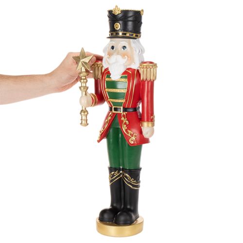 Nøddeknækker Dekorativ Figur Festlig Juledekoration 59cm | Floristik24.dk