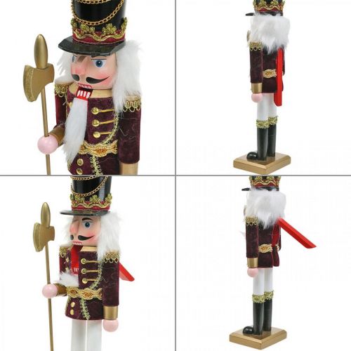 Floristik24 Nøddeknækkerfigur juledekoration trærød 8,5 × 7cm H30cm