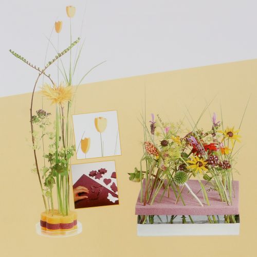 Blomsterskum designerpaneler plug-in størrelse gul 34,5 cm × 34,5 cm 3 stk
