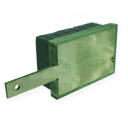 Artikel Blomsterskum mursten grøn metal træ 4 stk arrangement base