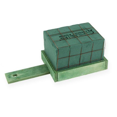 Floristik24 Blomsterskum klodser med træbund 21cm x 9cm x 8cm 8 stk