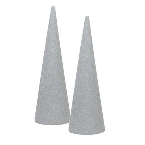 Artikel Blomsterskumkegle tør blomstermasse H40cm 2 stk