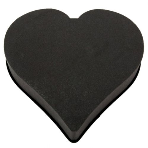 Floristik24 Blomsterskum hjerte sort 38cm 2stk