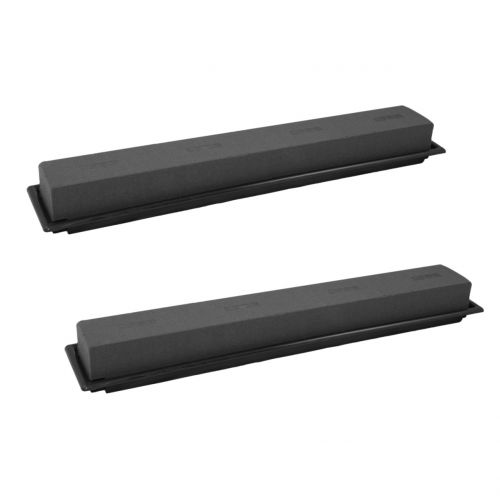 Indstiksmateriale borddekoration blomstret skum sort 48cm 4 stk