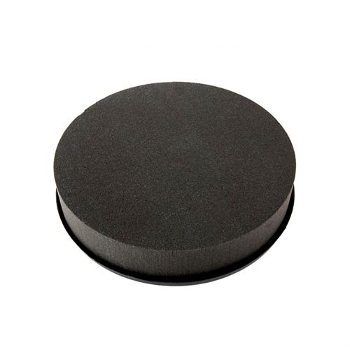Floristik24 Blomstret skumcylinderstik sort Ø15cm H5cm 2stk