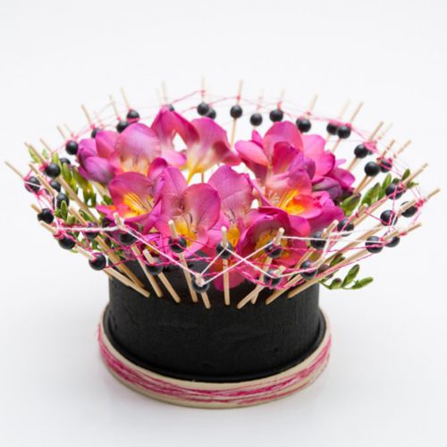 Floristik24 Steckmoos cylinder tilslutningsmateriale sort Ø28cm H5cm 2stk