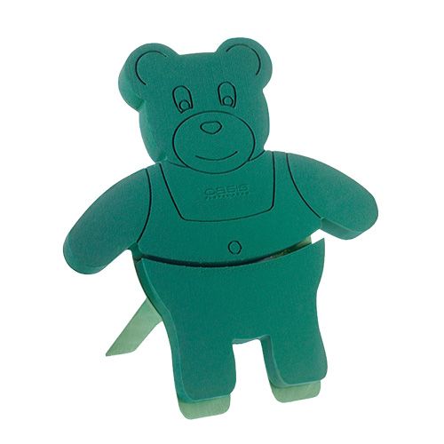 Artikel Blomsterskum figur Bamse med stativ 48,5cm x 42cm H5cm 1 stk