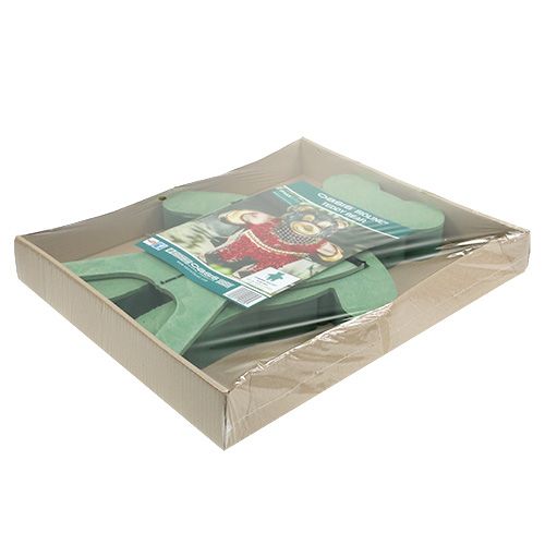 Artikel Blomsterskum figur Bamse med stativ 48,5cm x 42cm H5cm 1 stk