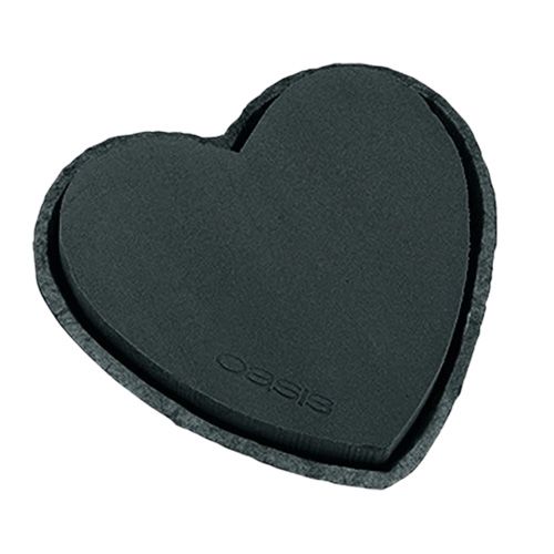 Floristik24 Blomsterskum hjerte sort 25,5cm 2 stk