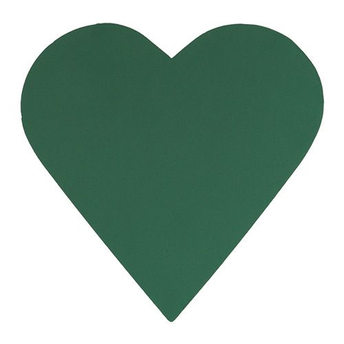Blomsterskum hjerte plug-in materiale grøn 46cm x 45cm 2stk
