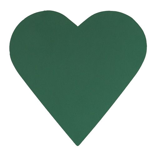 Floristik24 Blomsterskum hjerte plug-in materiale grøn 46cm x 45cm 2 stk