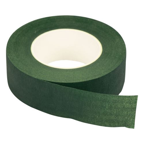 Floristik24 Blomstertape Blomsterbånd Indpakningstape Grøn 25mm 6 stk