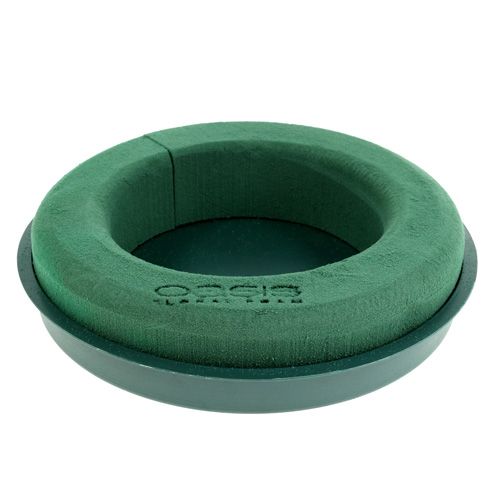 Artikel Blomsterskumring med skål grøn Ø30cm H4,5cm 2 stk