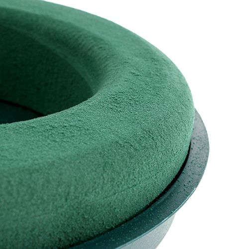 Artikel Blomsterskumring med skål grøn Ø30cm H4,5cm 2 stk