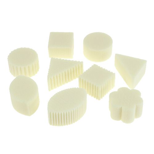 Floristik24 Blomsterskum canapeer hvide 4cm-7cm 45p