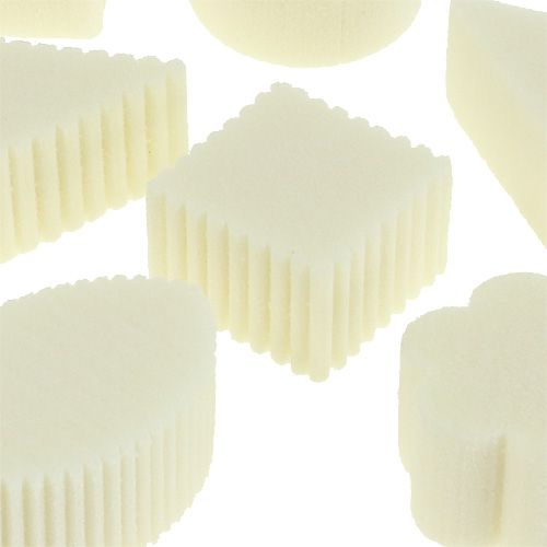 Floristik24 Blomsterskum canapeer hvide 4cm-7cm 45p